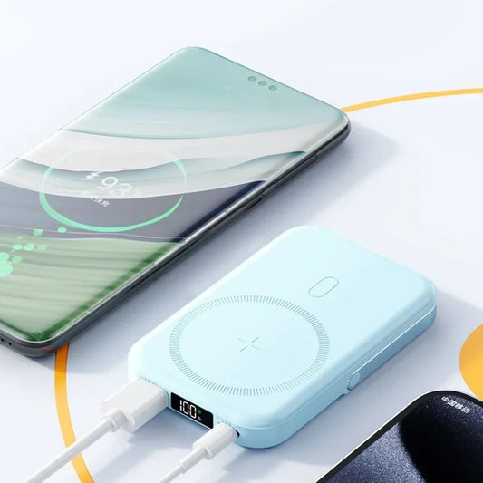 Portable Wireless Power Bank with Cable